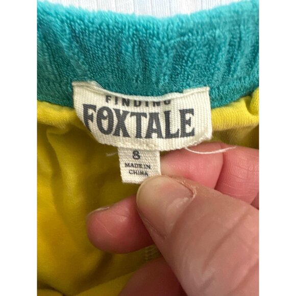 Finding Foxtale Kids White Ruffle Top & Teal Pleated Skort Set Size 8/10 Cotton - Picture 4 of 6